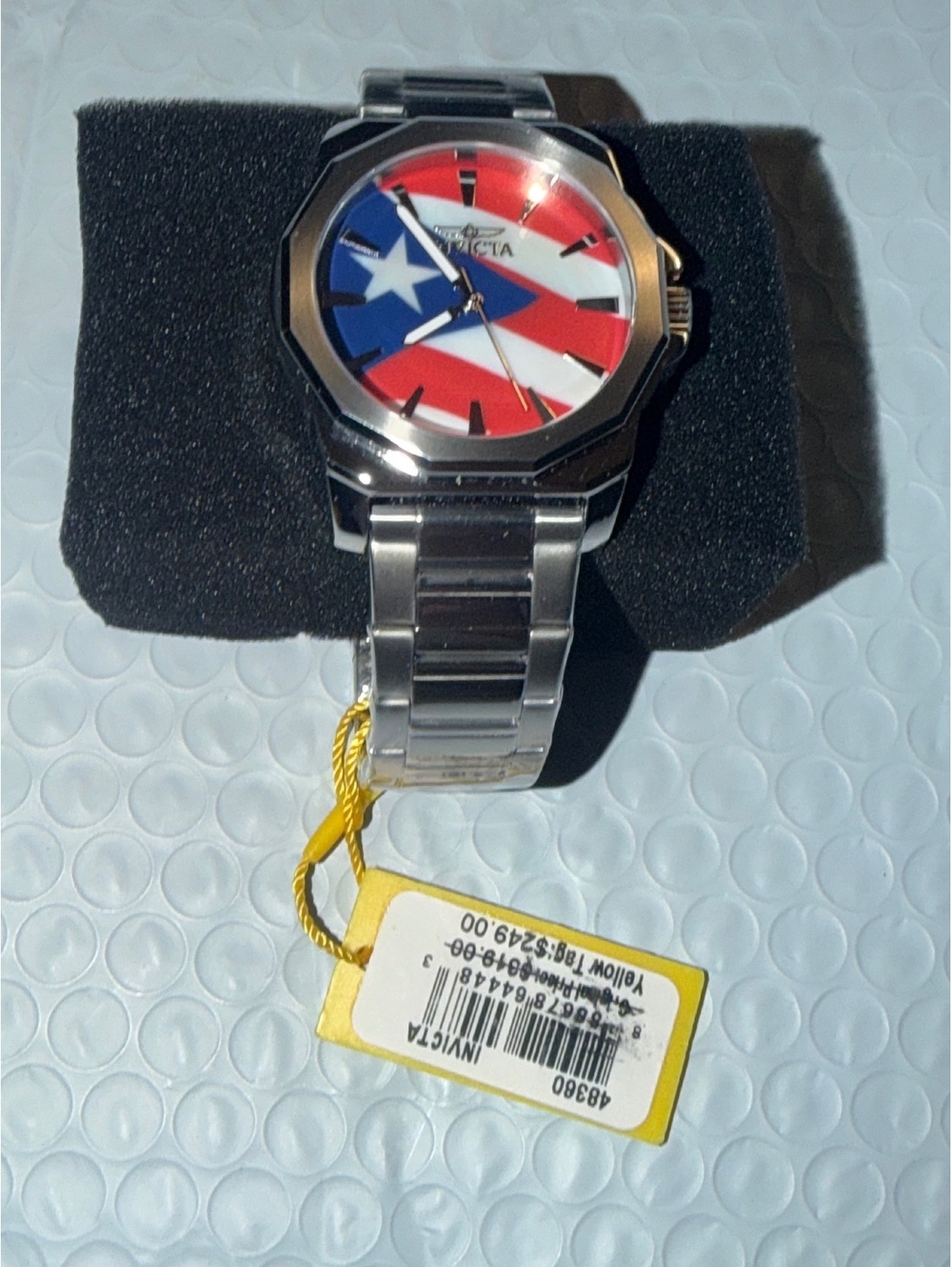 $299 INVICTA SPEEDWAY PUERTO RICO FLAG 42mm WATCH EXTREMELY LIMITED
